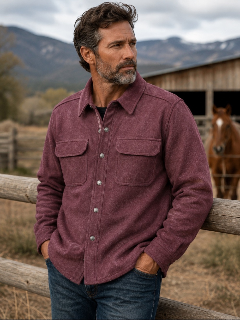 Ridhecut Toughwear wool blend shirt jacket
